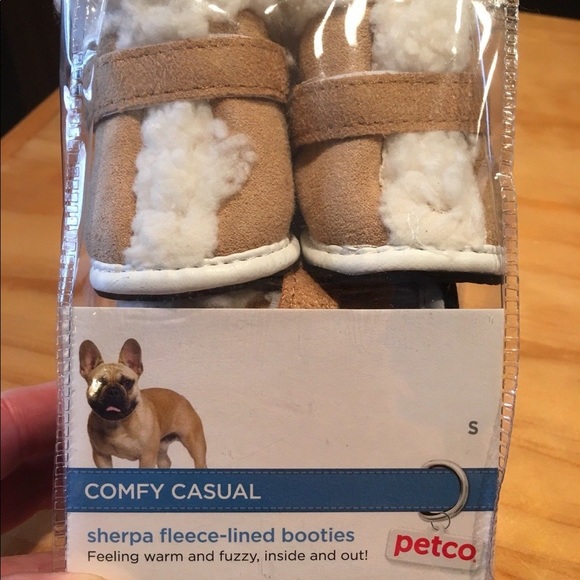 petco Other - Sherpa Fleece Tan Booties for dogs small Petco NIB